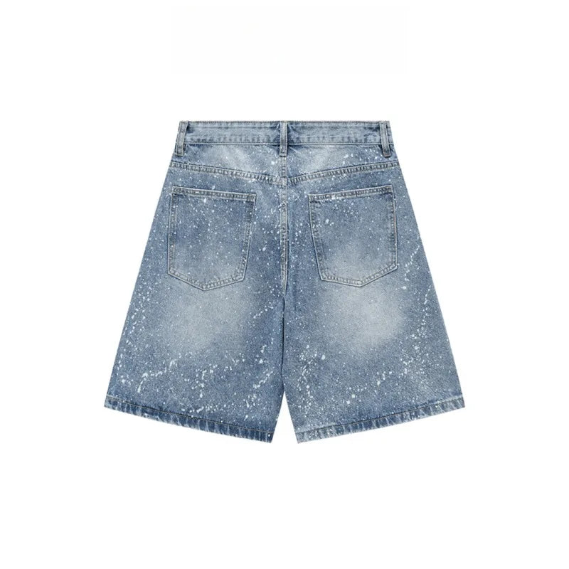 Vintage High-Waist American Style Denim Jorts
