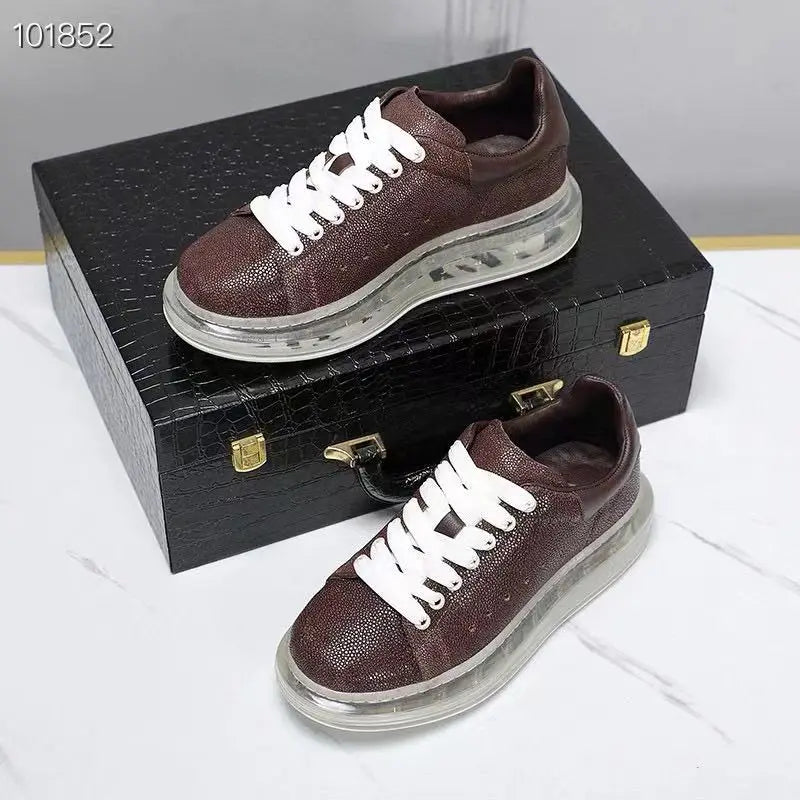Luxury Men’s Genuine Stingray Leather Sneakers