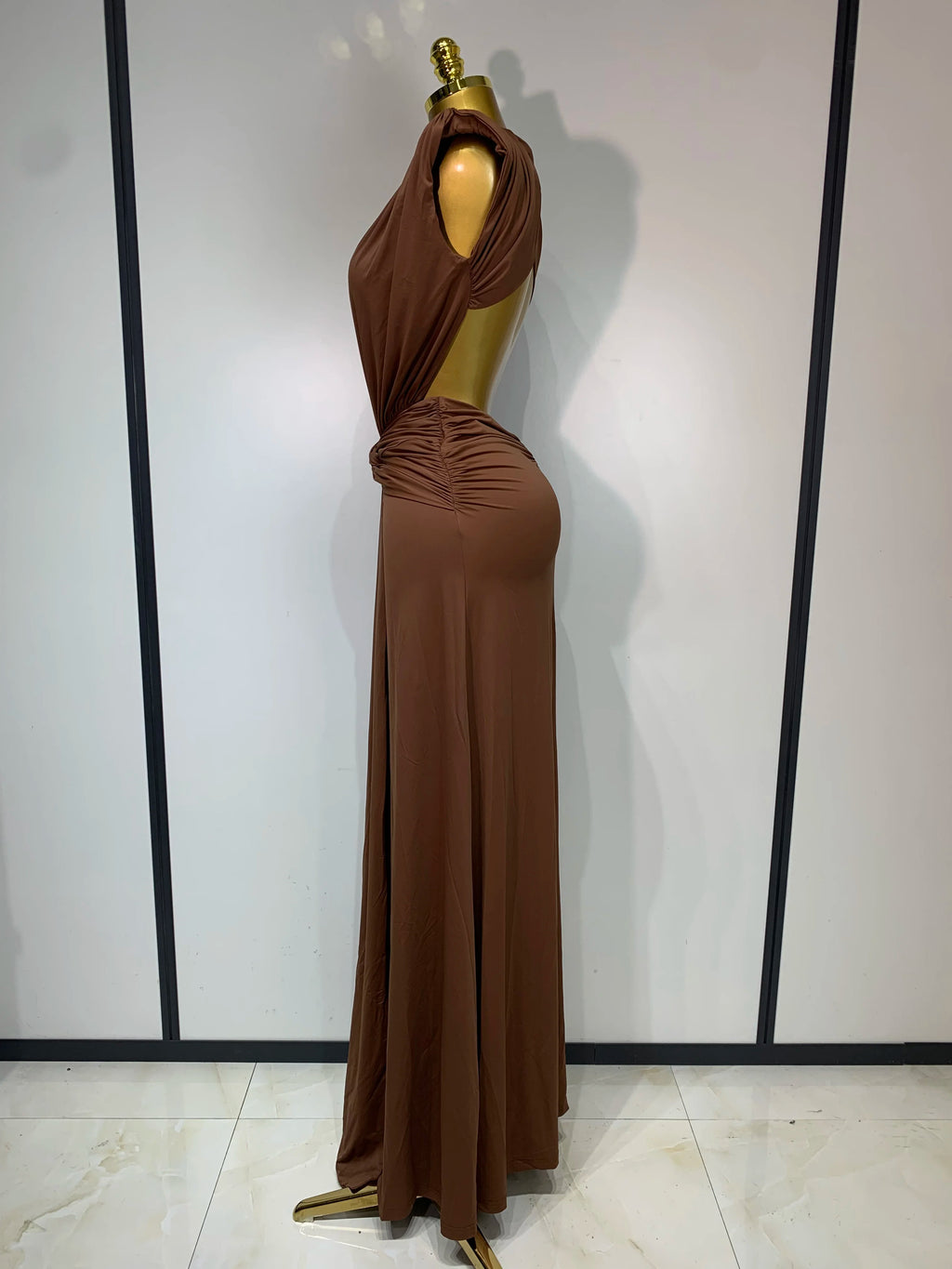 Luxury Evening V-Neck Dress