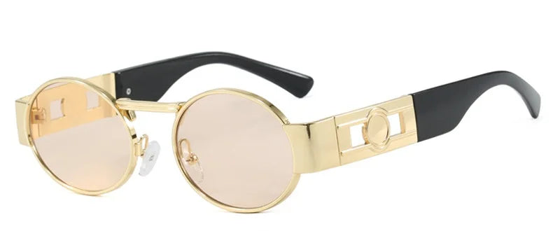 Vintage Steampunk Round Metal Sunglasses