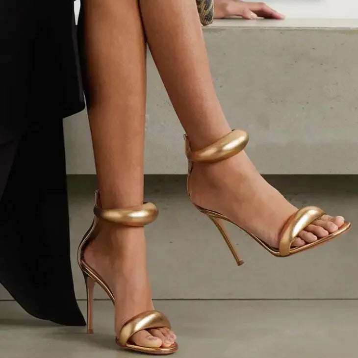 Women's Gold Stiletto Luxury Wedding Pumps