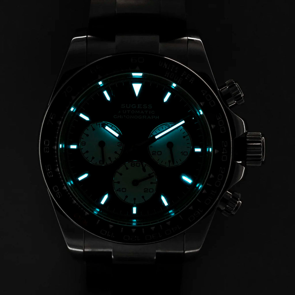 Sugess Panda Automatic Mechanical Chronograph Diving Watch