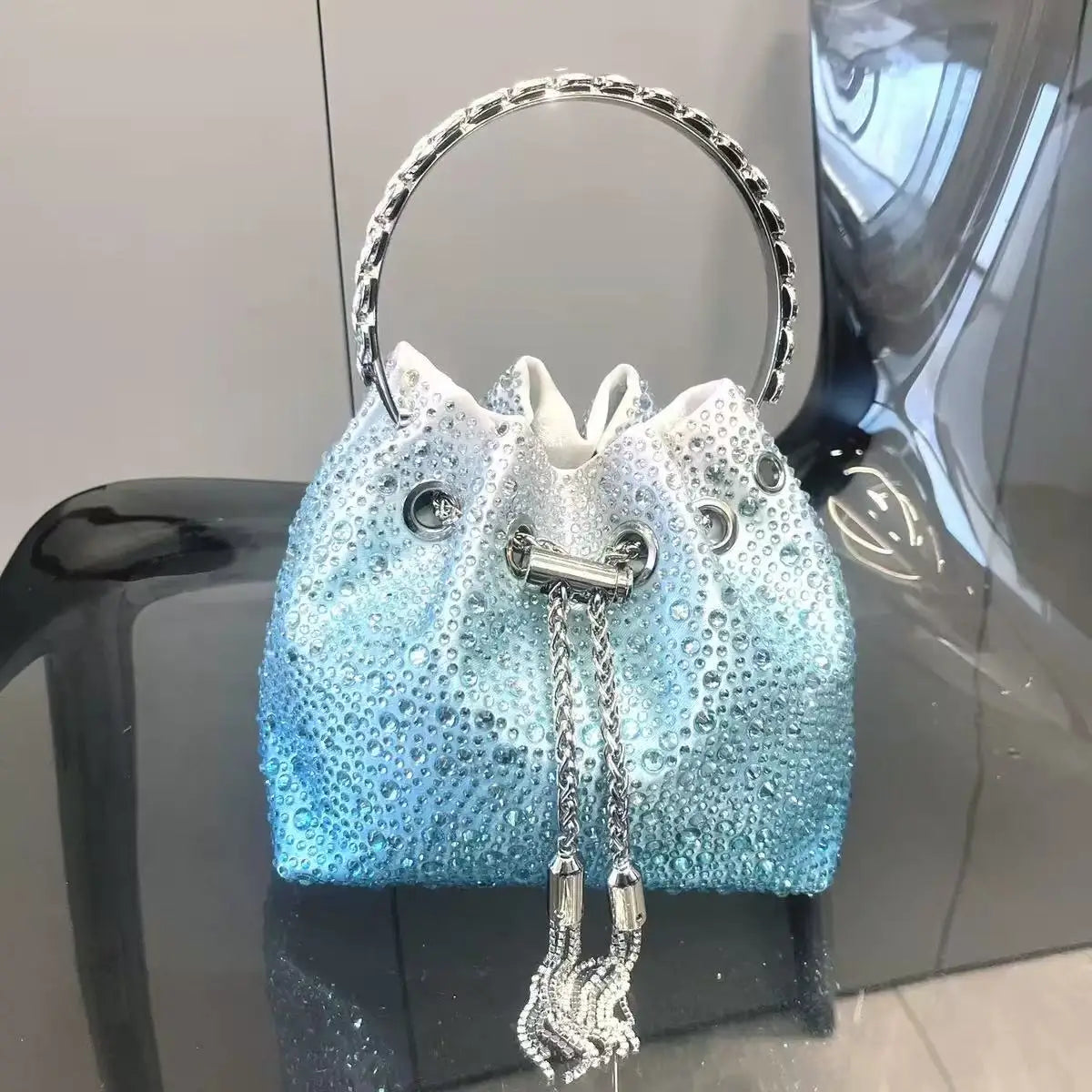 Luxury Rhinestone Crystal Evening Clutch Bag