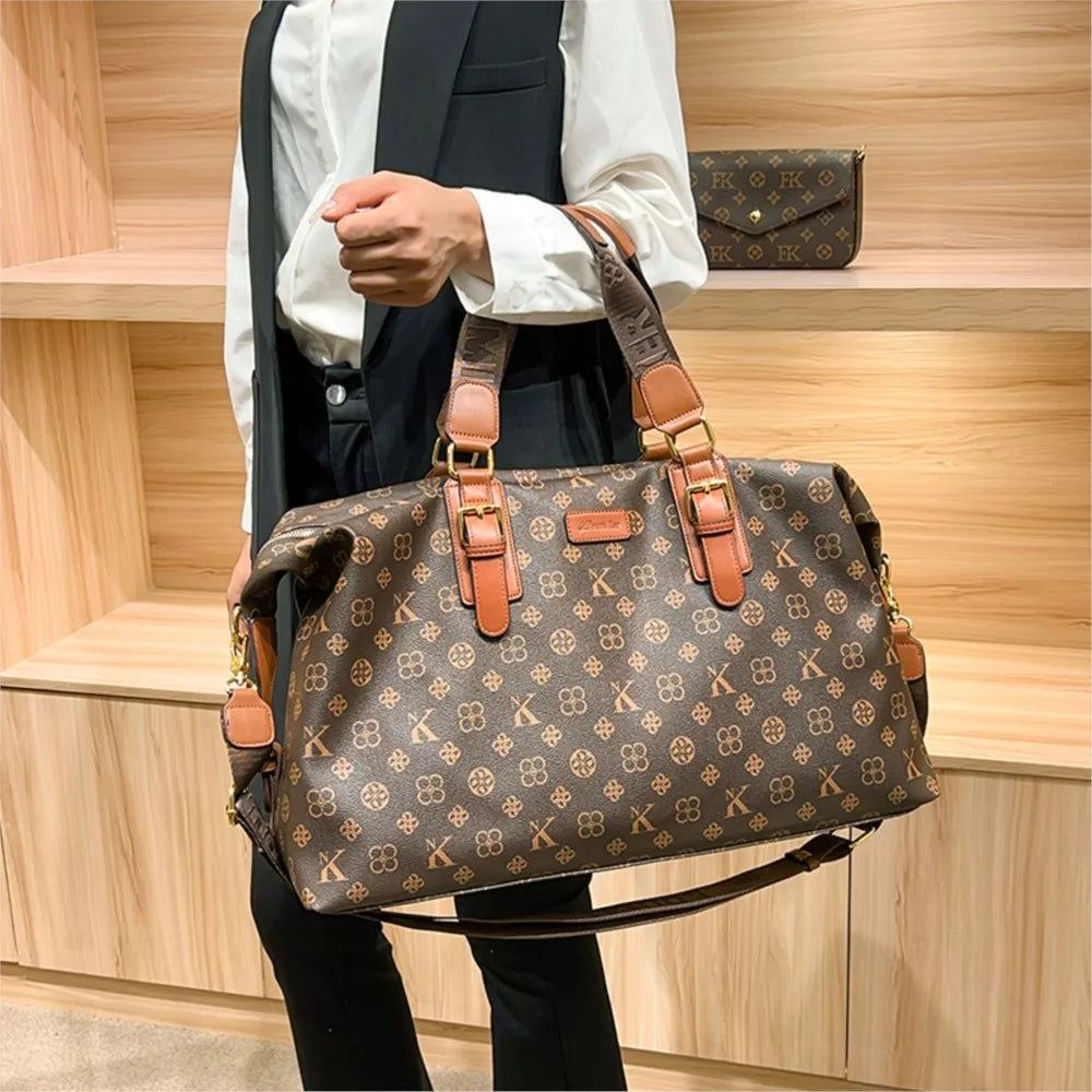 Fashionable Casual Leather Travel Crossbody Tote Bag