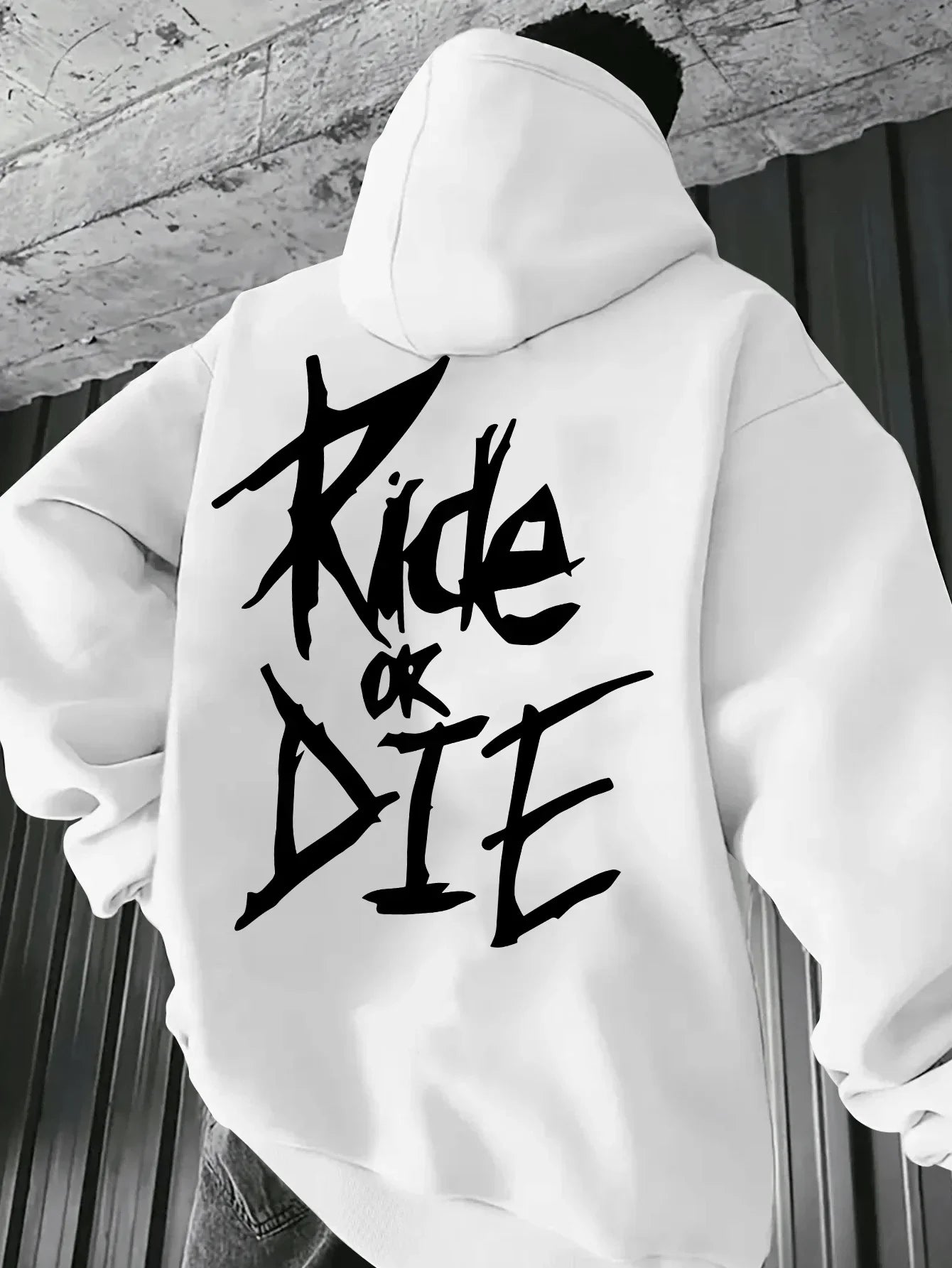 Ride or Die Printed Hip-Hop Hoodie