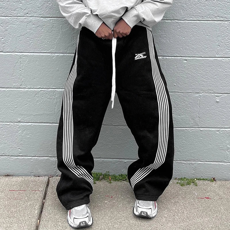 Striped Hip-Hop Streetwear Sweatpants