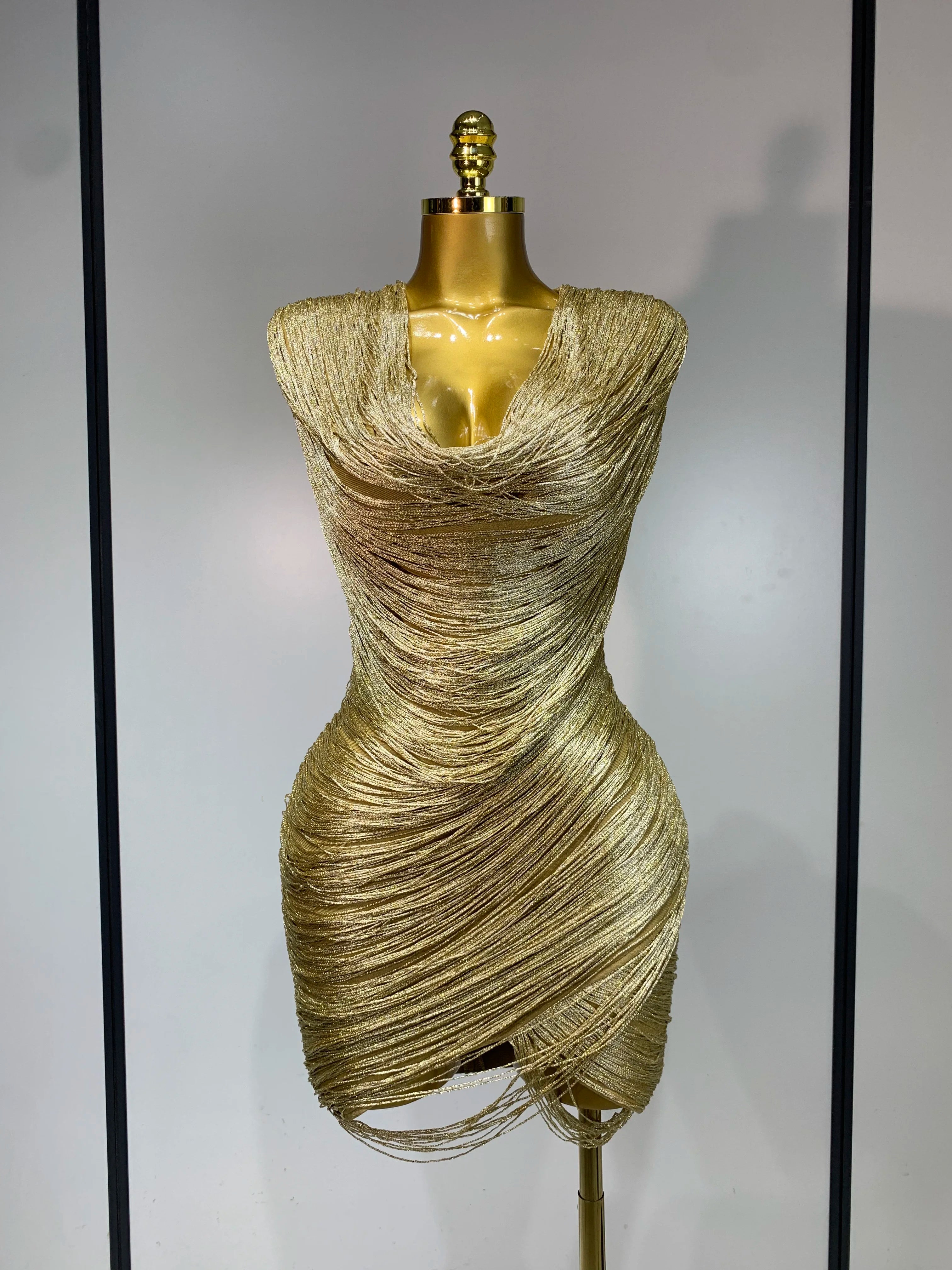 Sleeveless Tassel Elegant Bodycon Bandage Dress