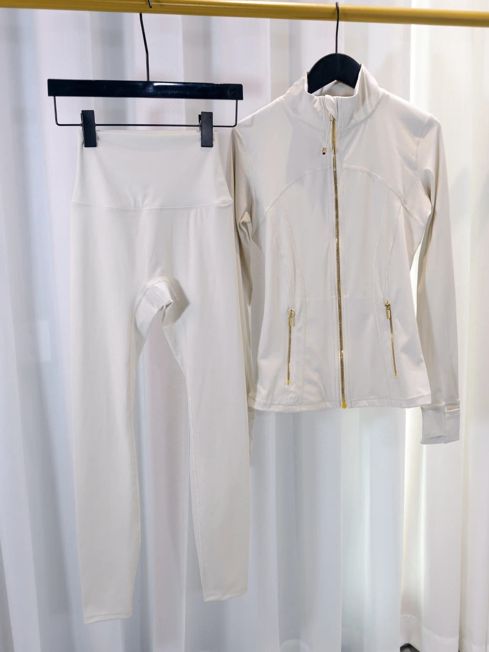 Gold Zipper Tracksuit & Yoga Set