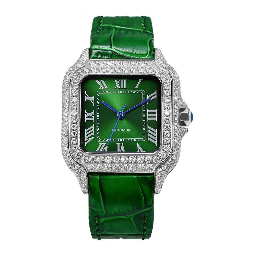 Luxury Moissanite Stainless Steel Women Watch