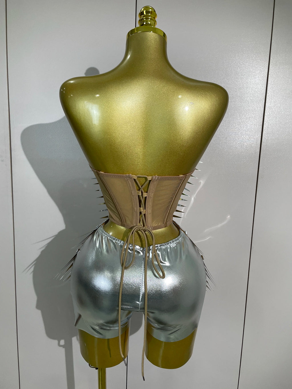 Luxury Gold Sequins Two-Piece Set