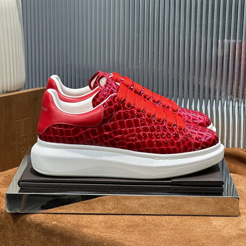 Handmade Leather Platform Sneakers