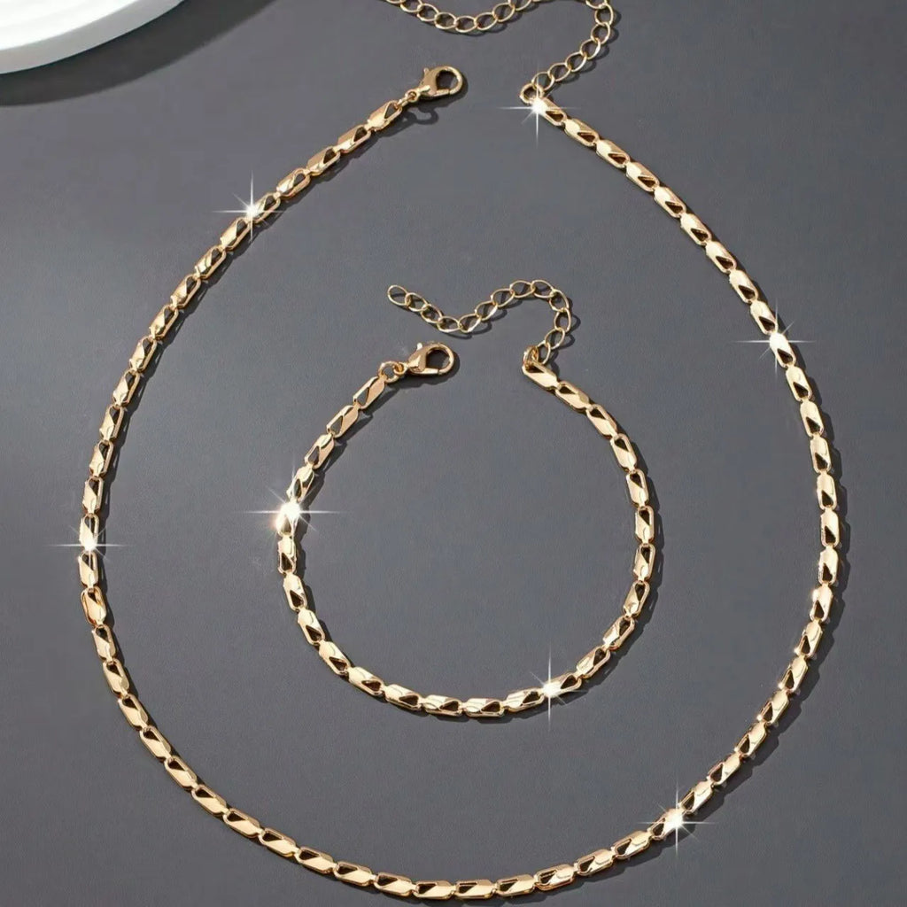 Luxury Crystal Necklace & Bracelet Set