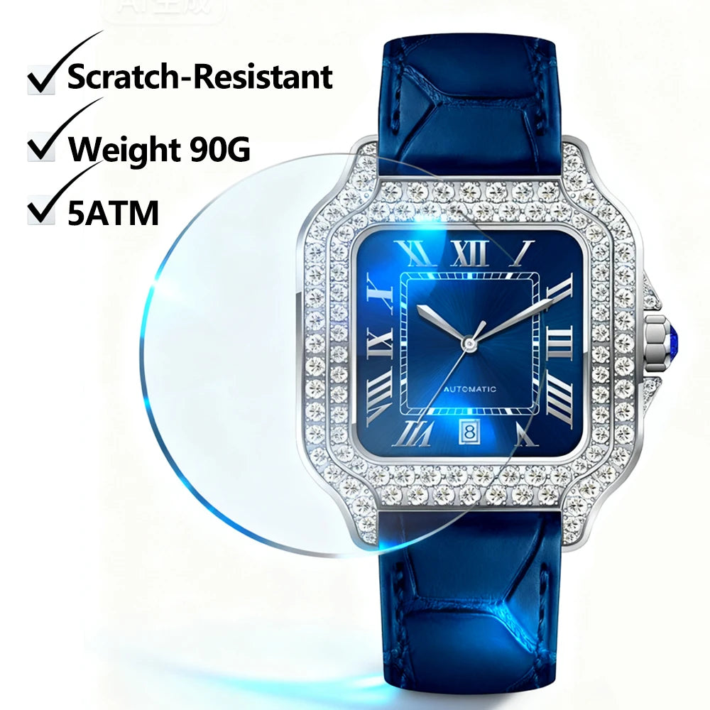 SEAKOSS 40mm Luxury Iced Out Moissanite Watch
