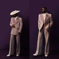 Men’s Elegant Purple & Gold Blazer Set – 2-Piece Formal Suit