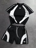 3D Pattern Shorts Set