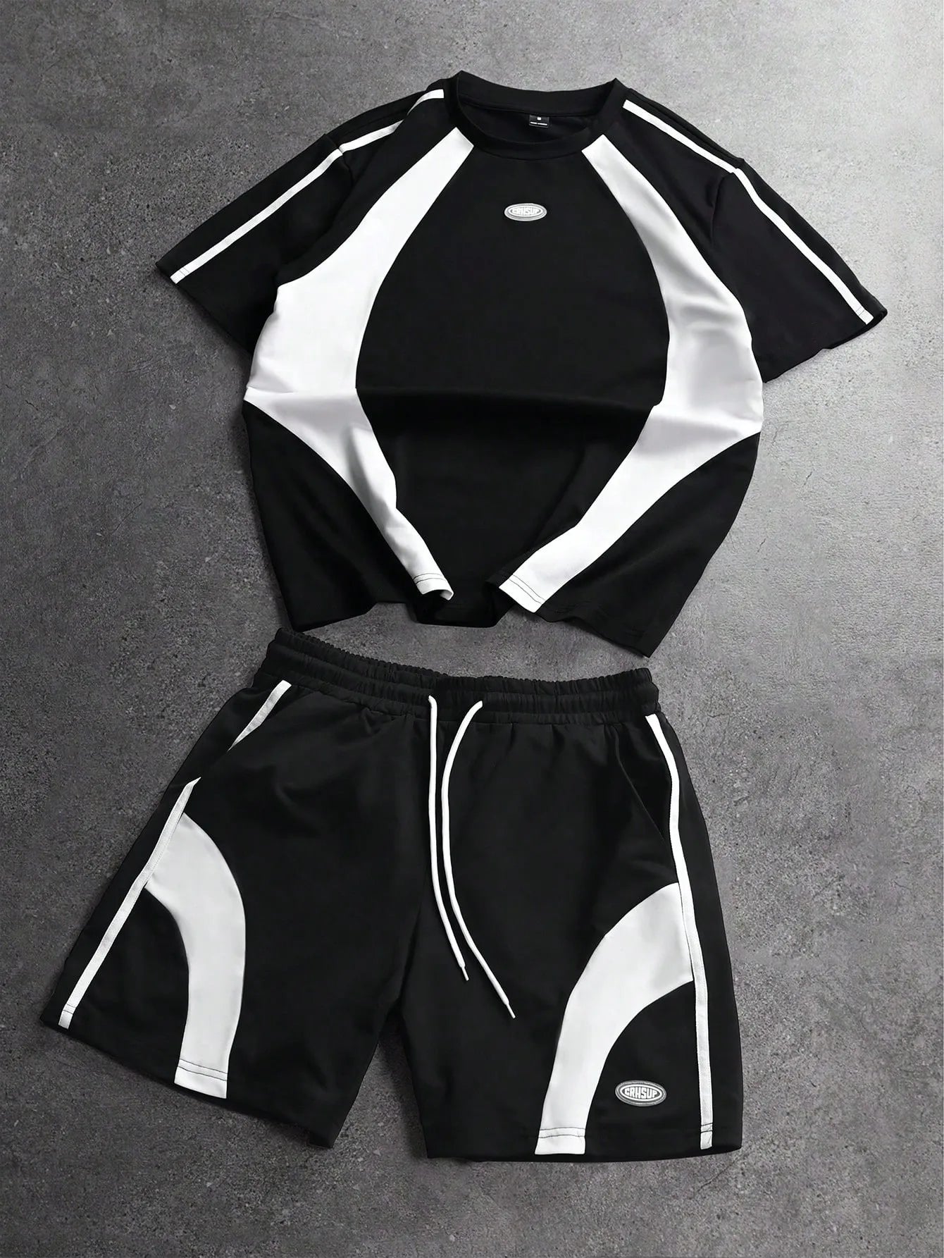 3D Pattern Shorts Set