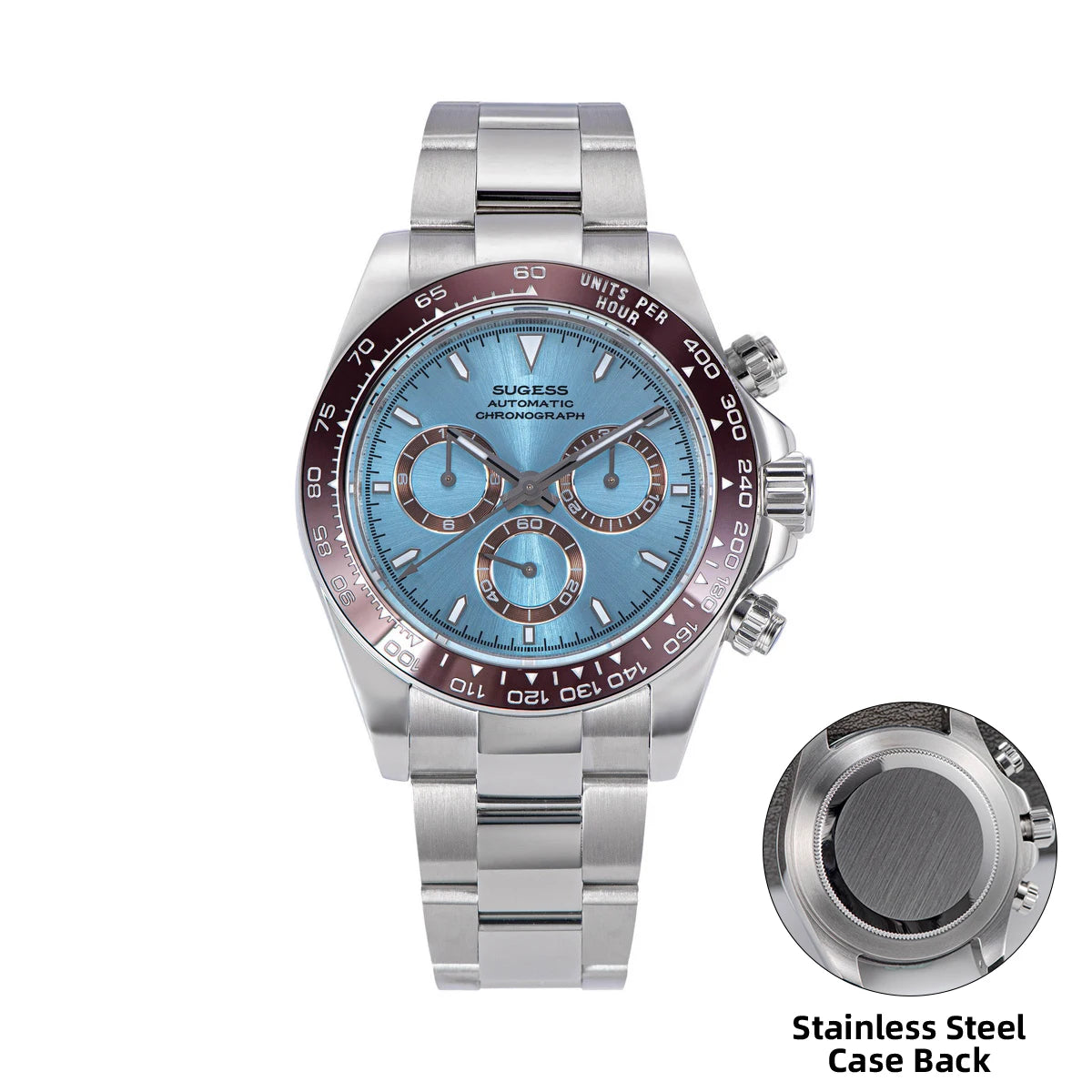 Sugess Panda Automatic Mechanical Chronograph Diving Watch