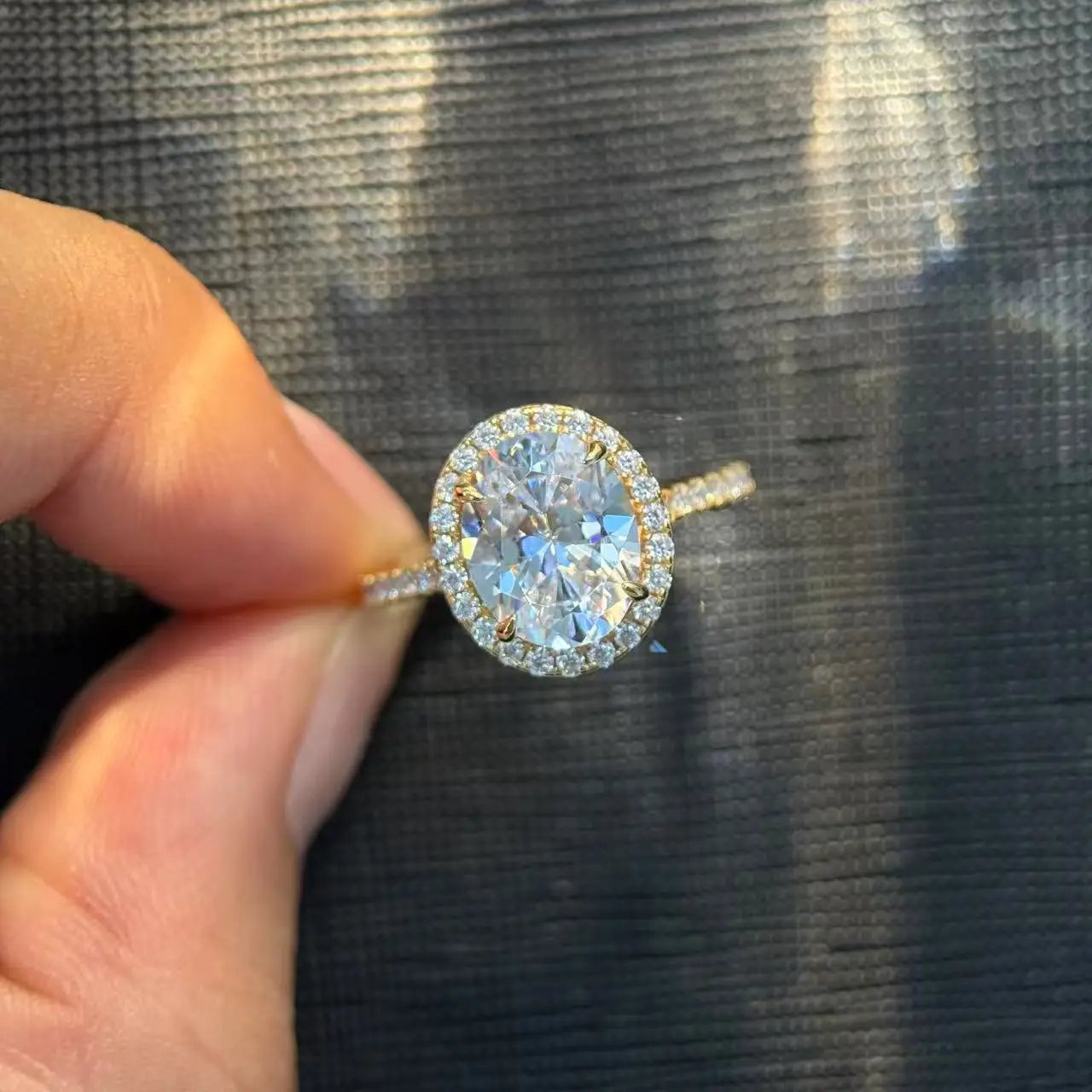 Veeie Veein Egg-Shaped S925 Gold Plated Ring