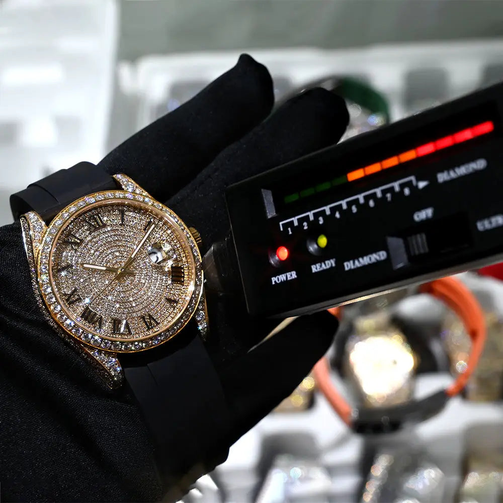 Luxury Iced Out VVS Moissanite Mechanical Watch