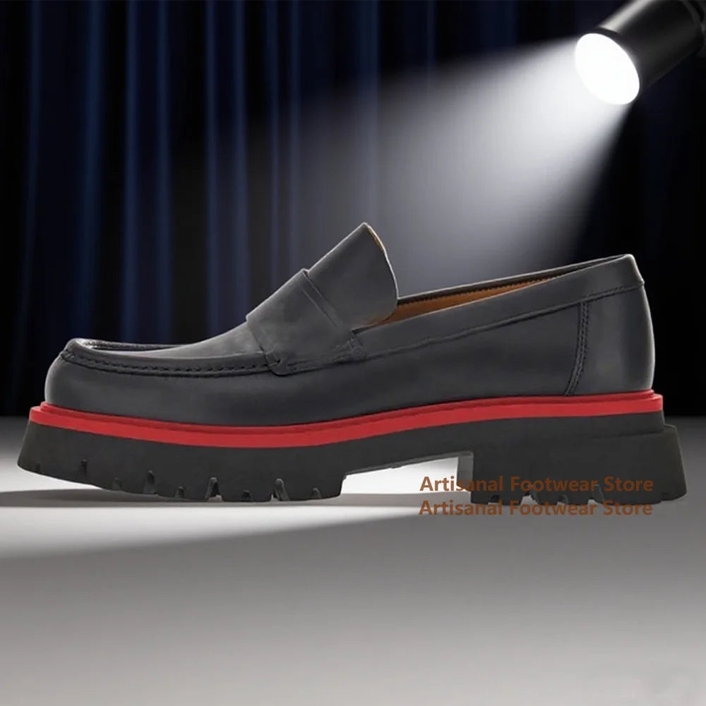 Mocassins Homme en Cuir Véritable – Semelle Épaisse