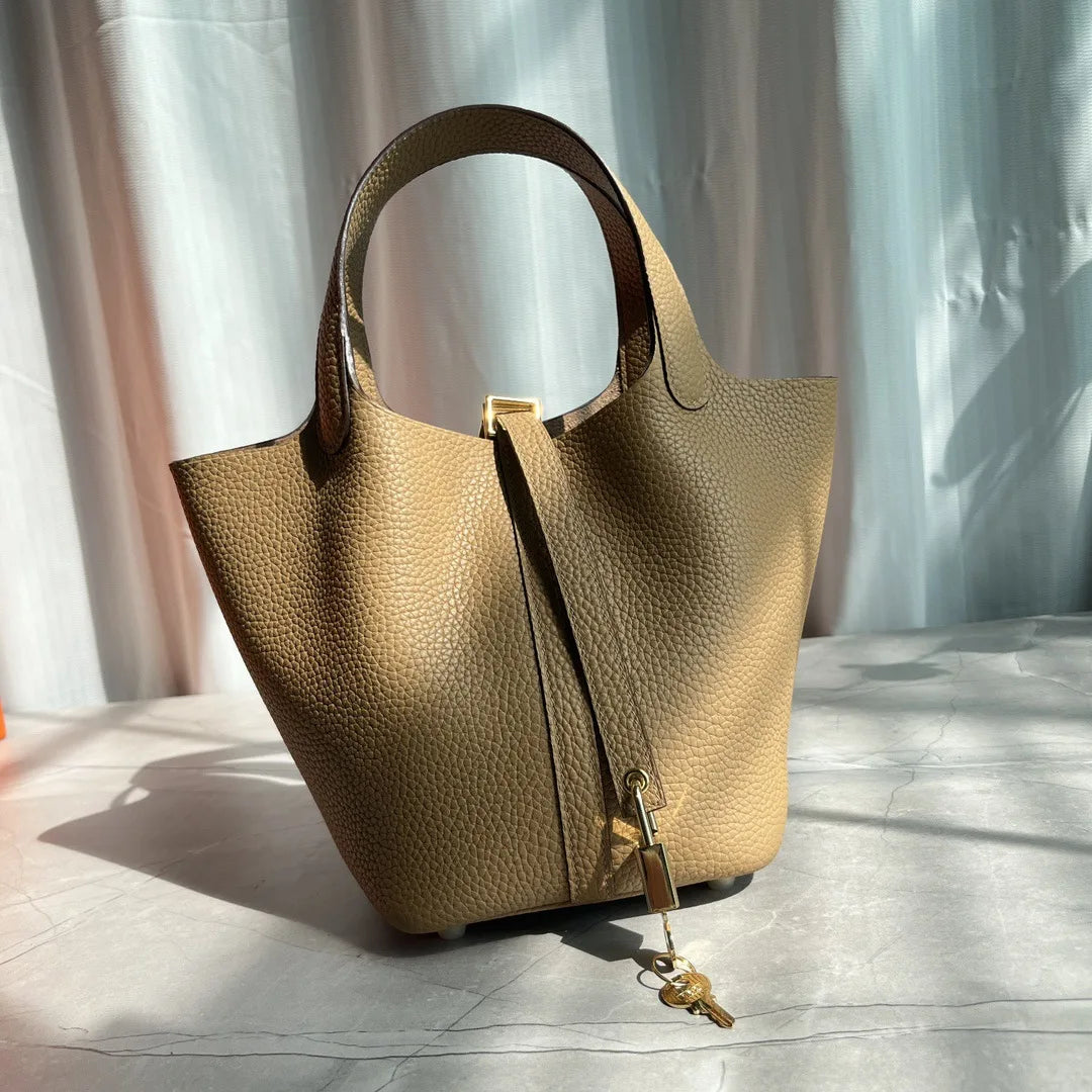 Handcrafted Genuine Leather Bucket Bag