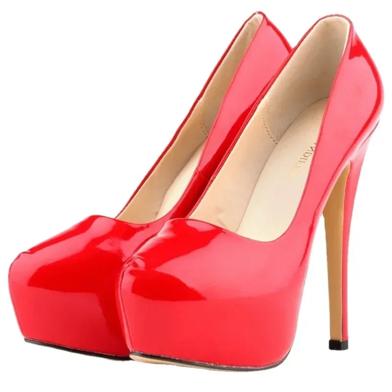 Women's 14cm Round Toe Platform Stilettos