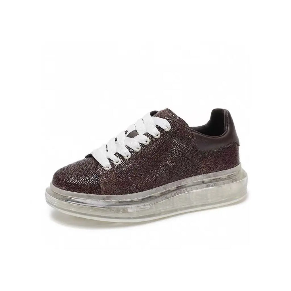 Luxury Men’s Genuine Stingray Leather Sneakers