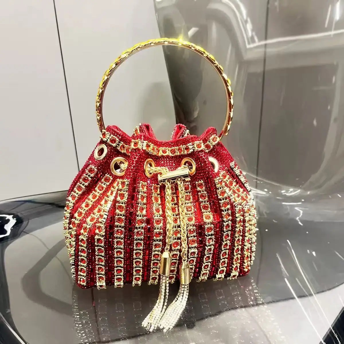 Luxury Rhinestone Crystal Evening Clutch Bag