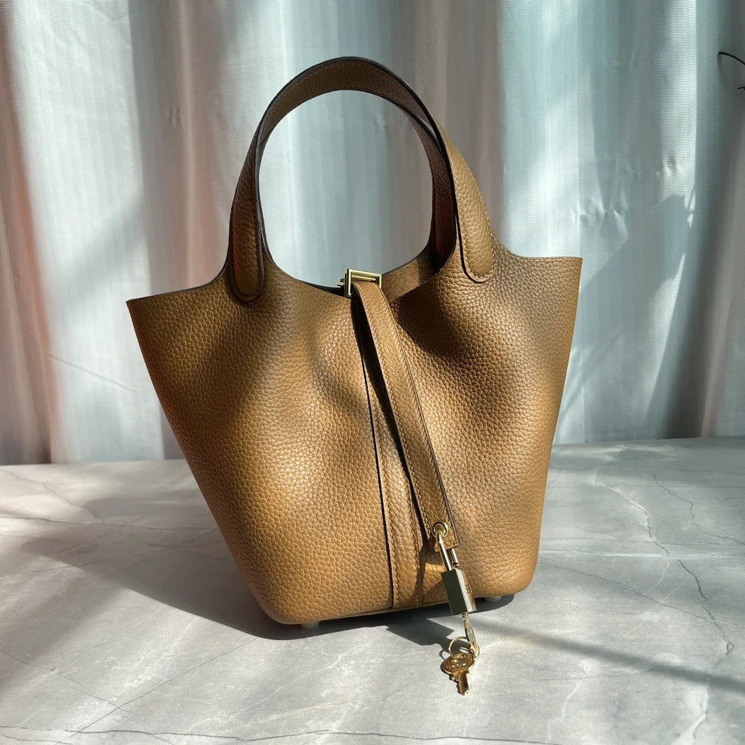 Handcrafted Genuine Leather Bucket Bag