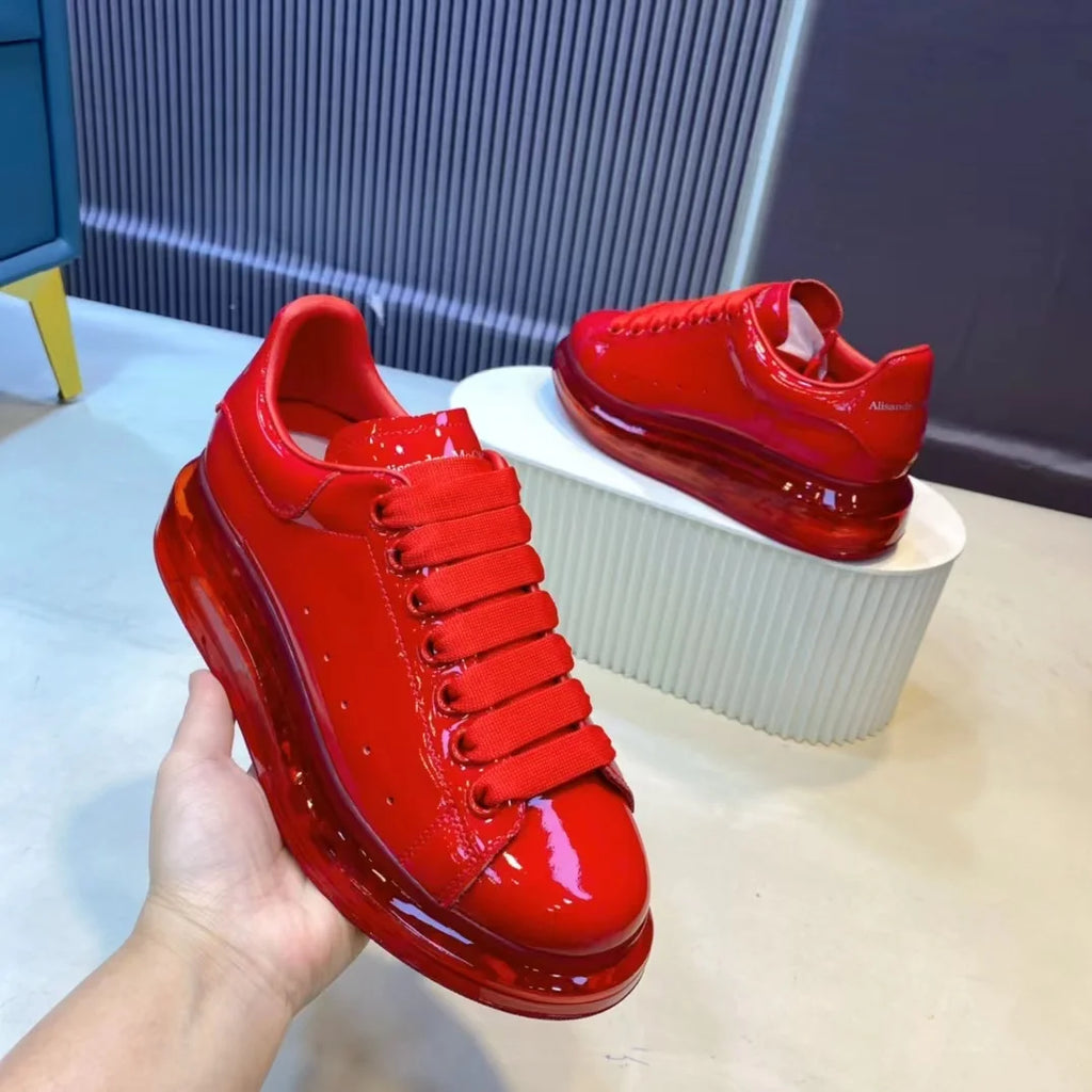 Luxury Men’s Patent Leather Platform Shoes