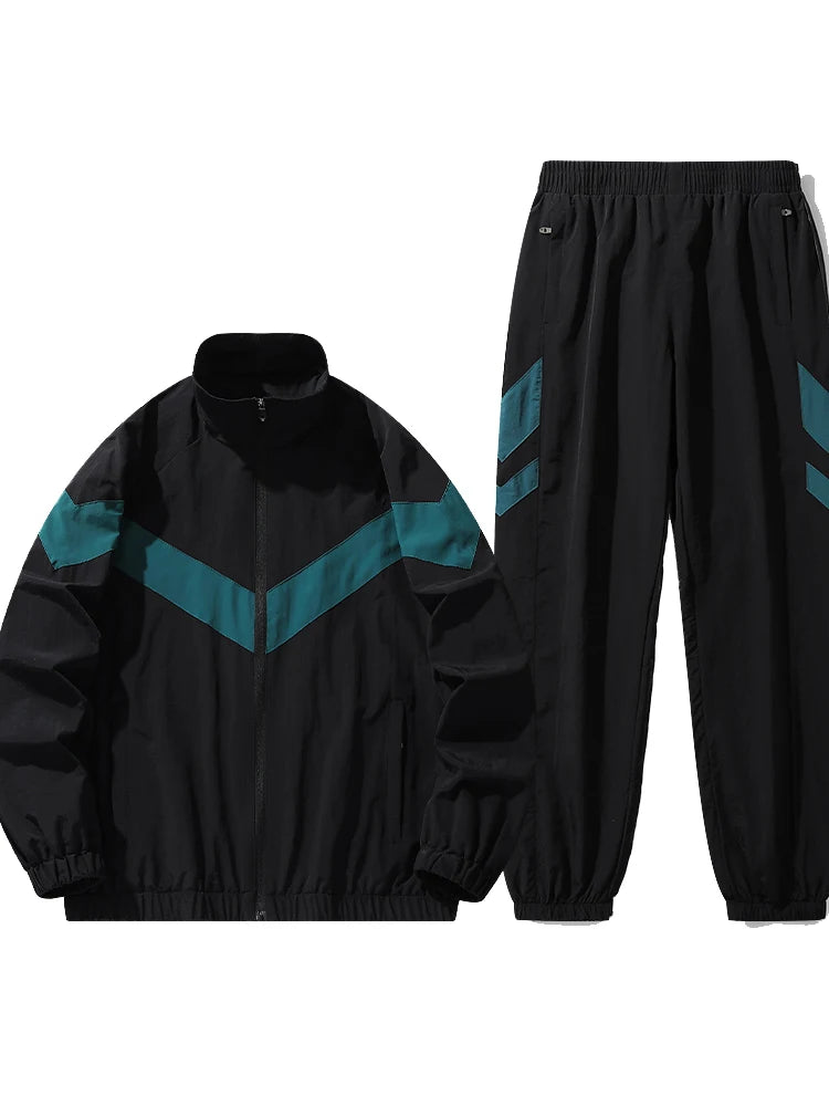 Hooded Hip Hop Tracksuit Set