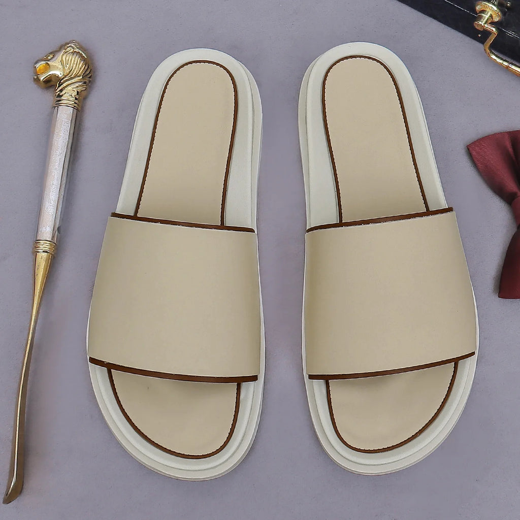 Genuine Leather Slide Sandals
