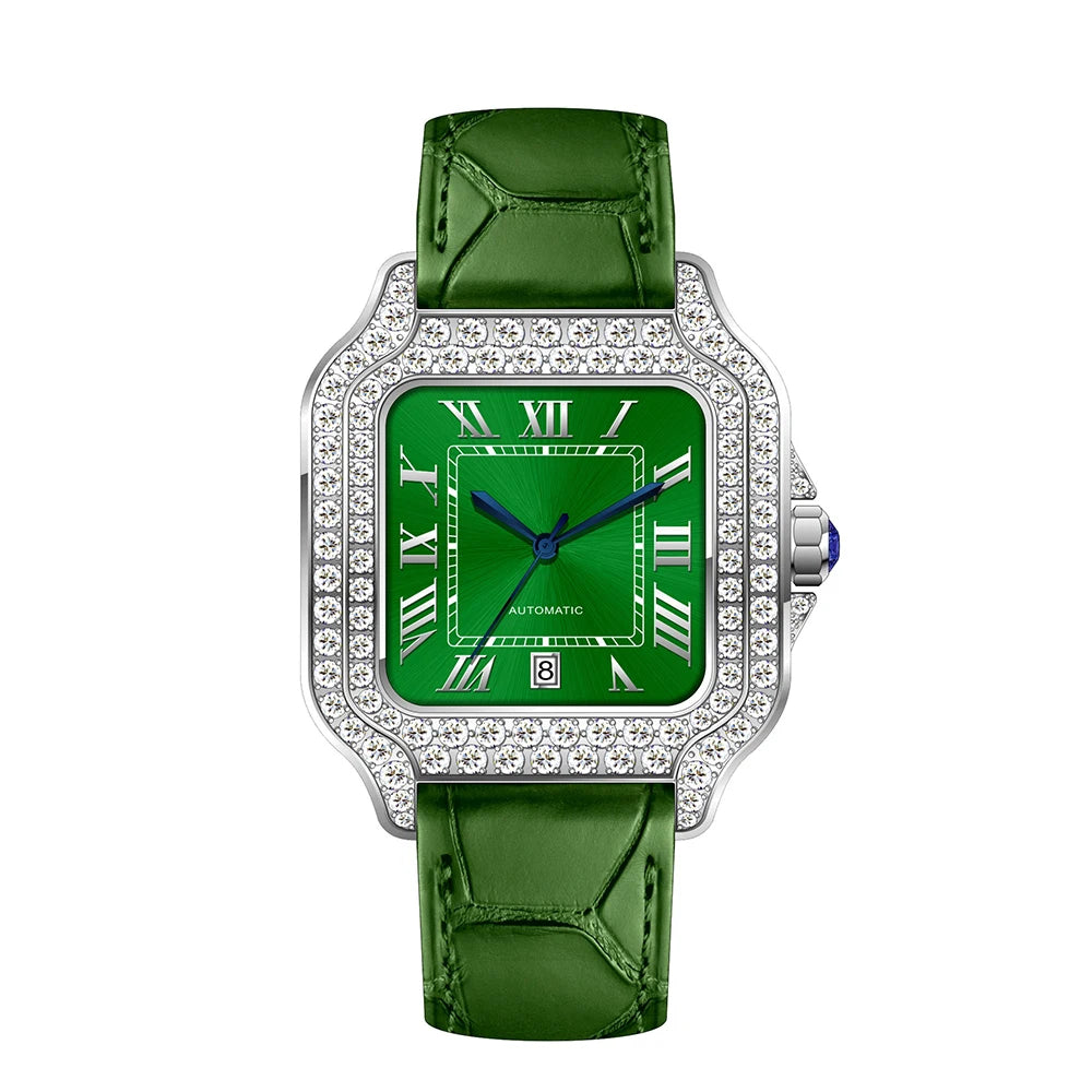SEAKOSS 40mm Luxury Iced Out Moissanite Watch