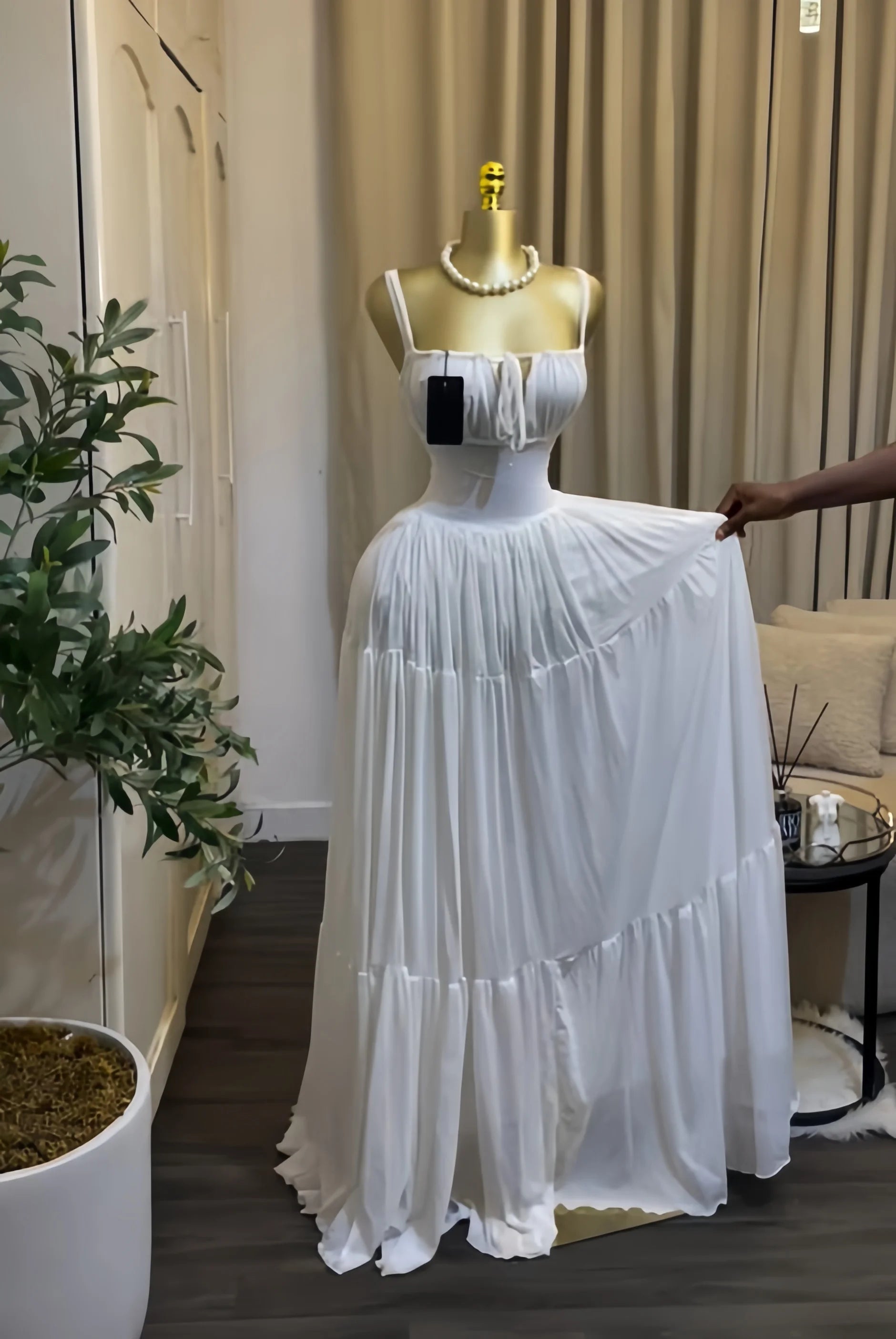 Sculpted Halter Maxi Dress
