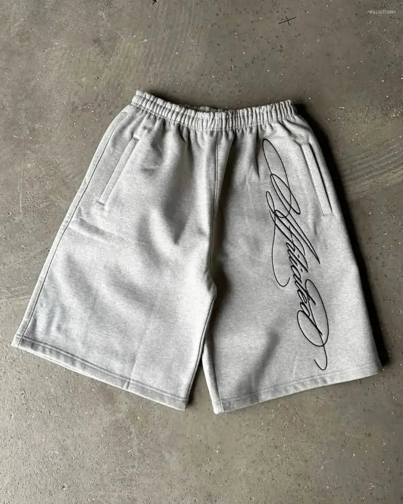 American Streetwear Letter Jogging Shorts
