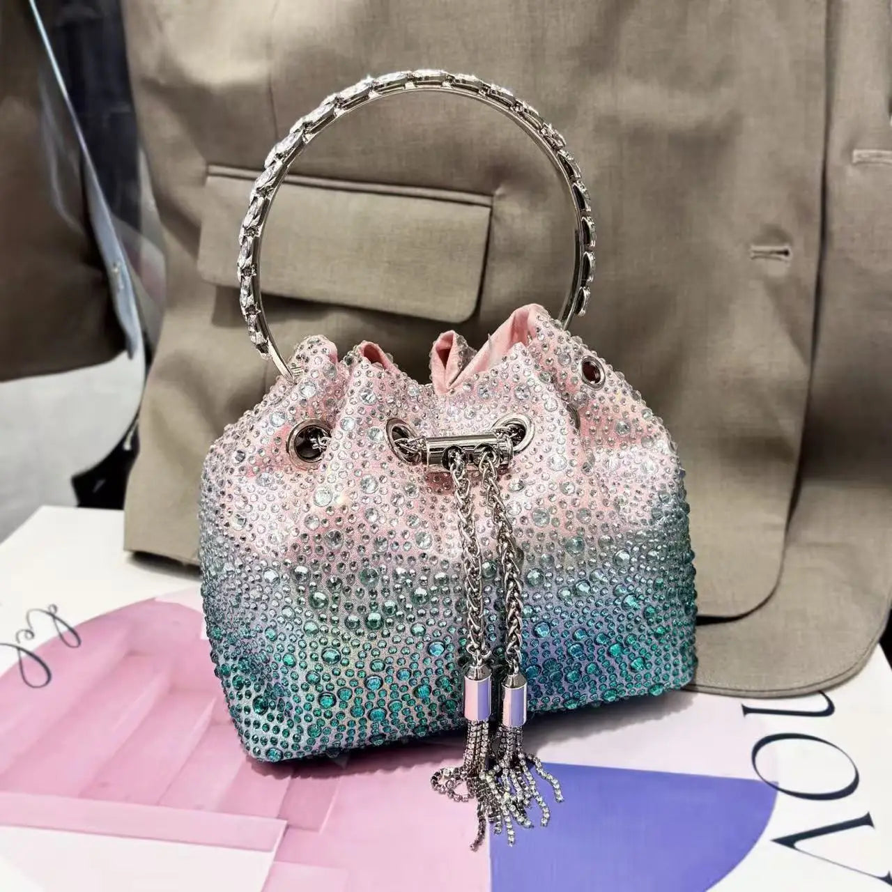 Luxury Rhinestone Crystal Evening Clutch Bag