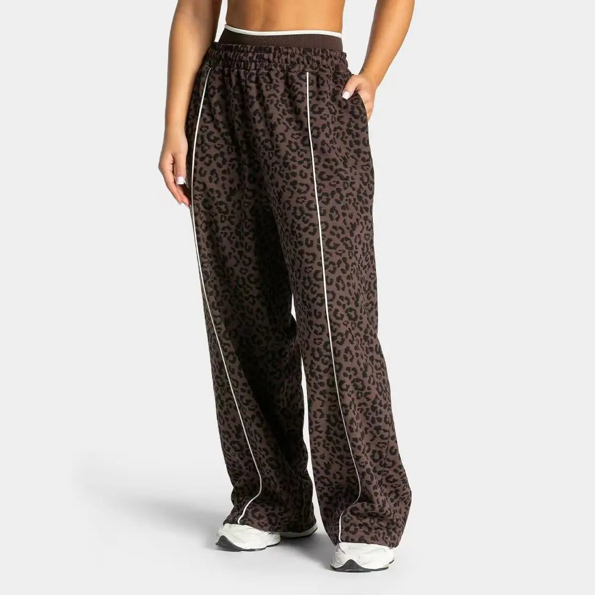 Loose Leopard Print Yoga Pants