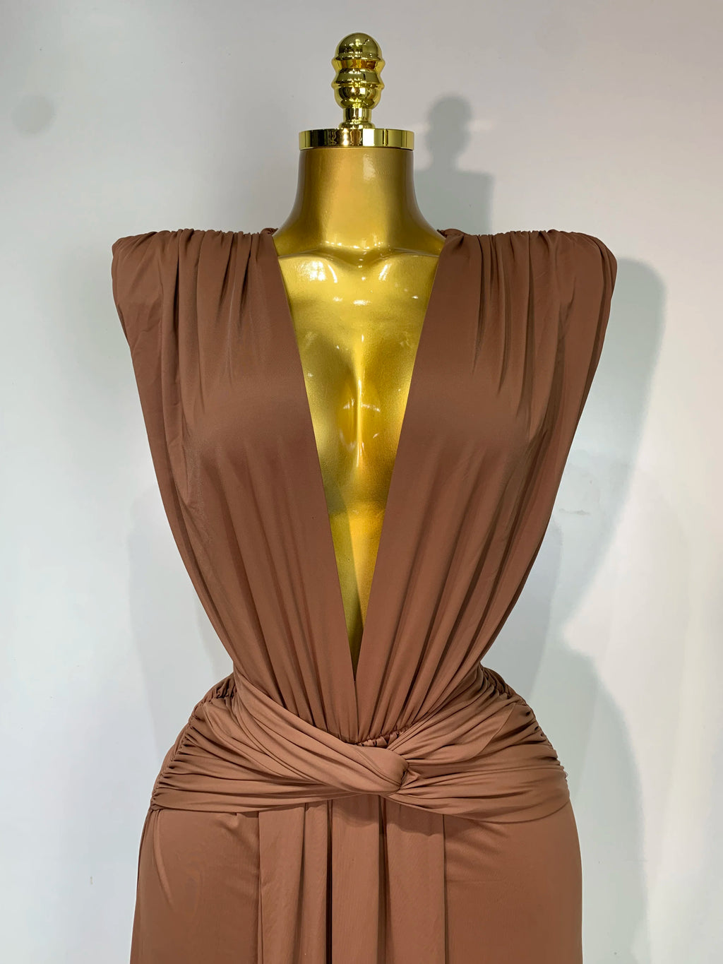 Luxury Evening V-Neck Dress