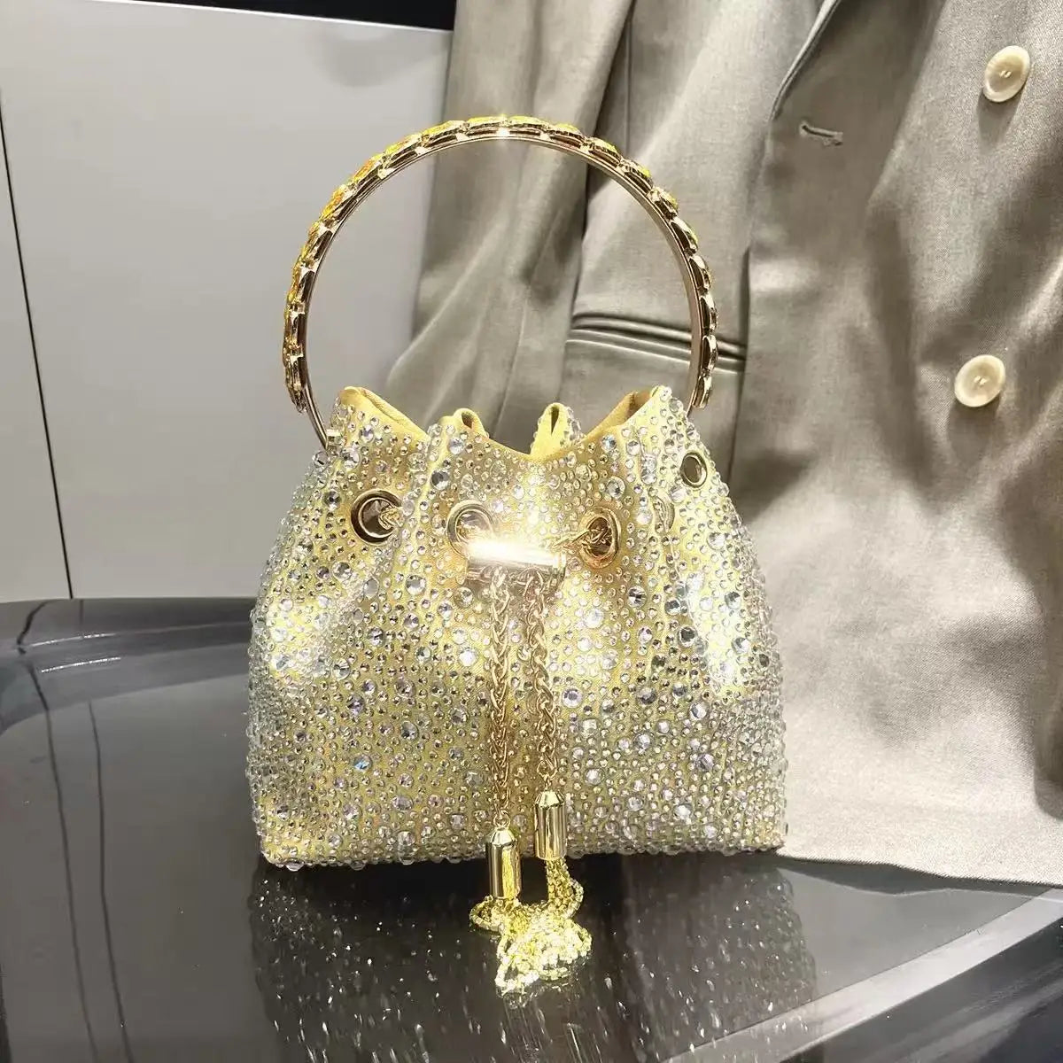 Luxury Rhinestone Crystal Evening Clutch Bag