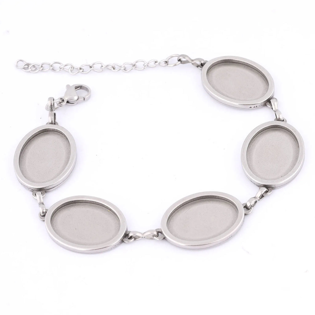Oval Stainless Steel Bracelet