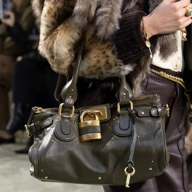 Paddington Padlock Leather Large Tote Bag