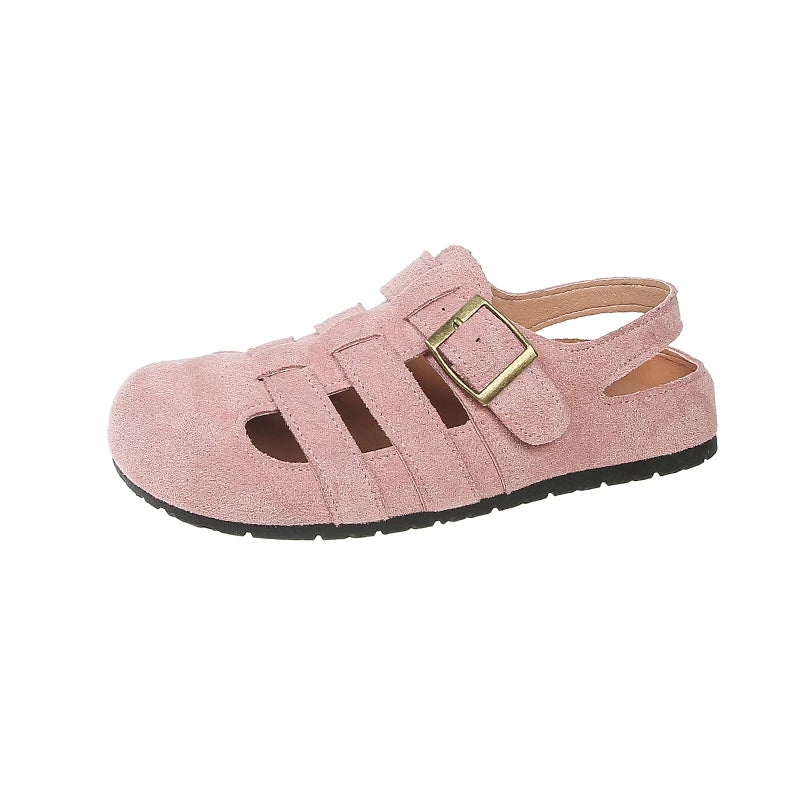 Retro Closed-Toe Roman Platform Sandals