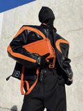 Mauroicardi Color-Block Faux Leather Jacket