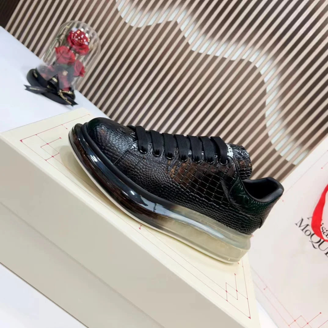 Luxury Handmade Leather Platform Sneakers