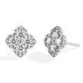 Mintybox Moissanite Clover Silver Earrings