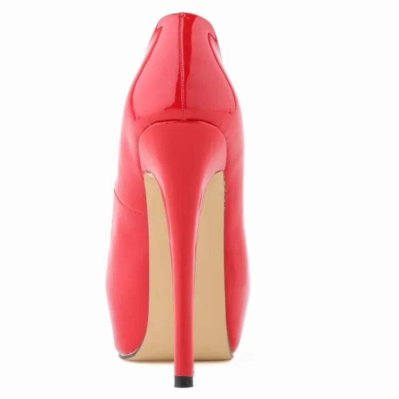 Women's 14cm Round Toe Platform Stilettos