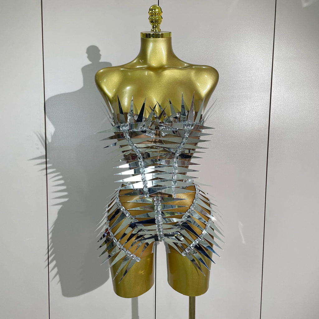 Luxury Gold Sequins Two-Piece Set