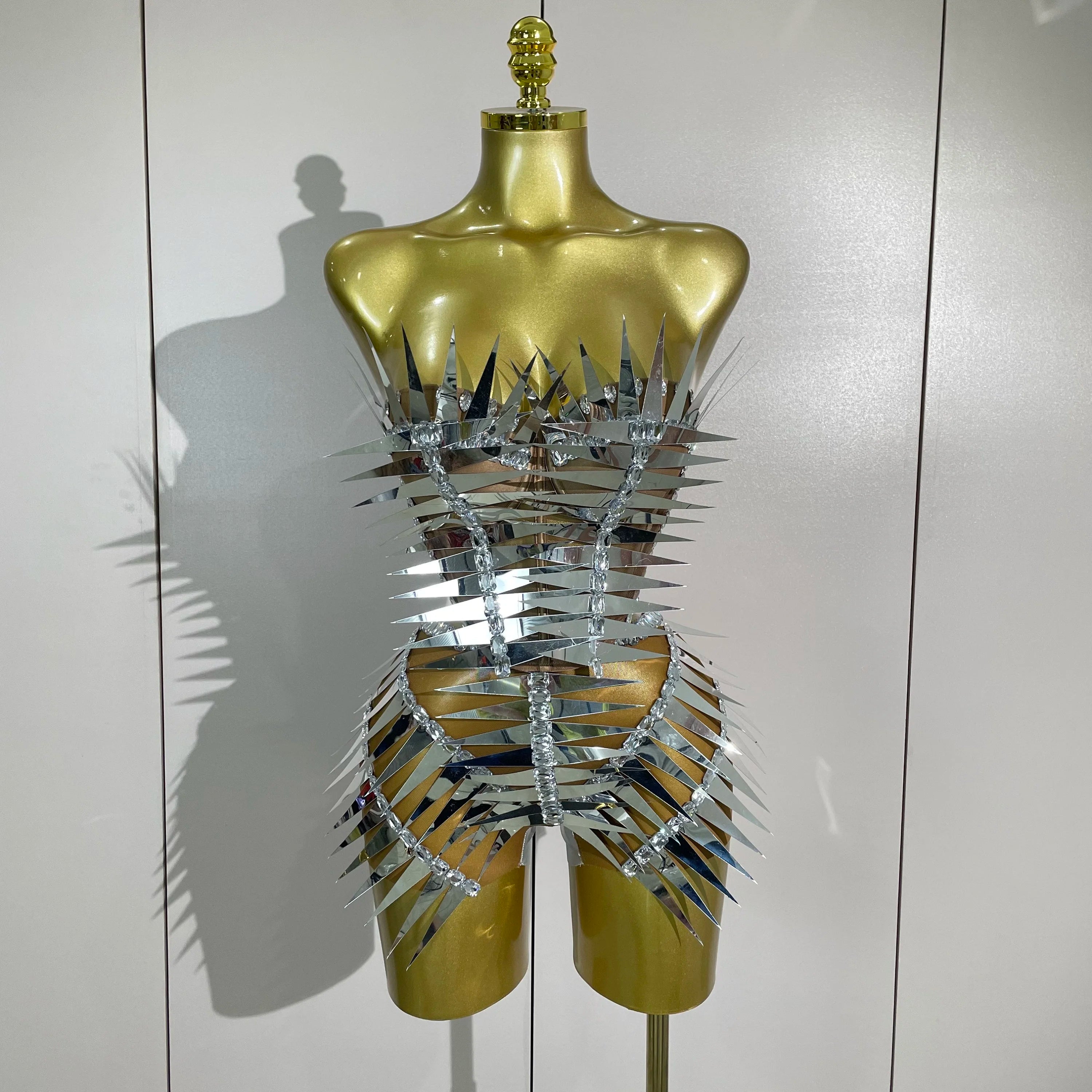 Luxury Gold Sequins Two-Piece Set