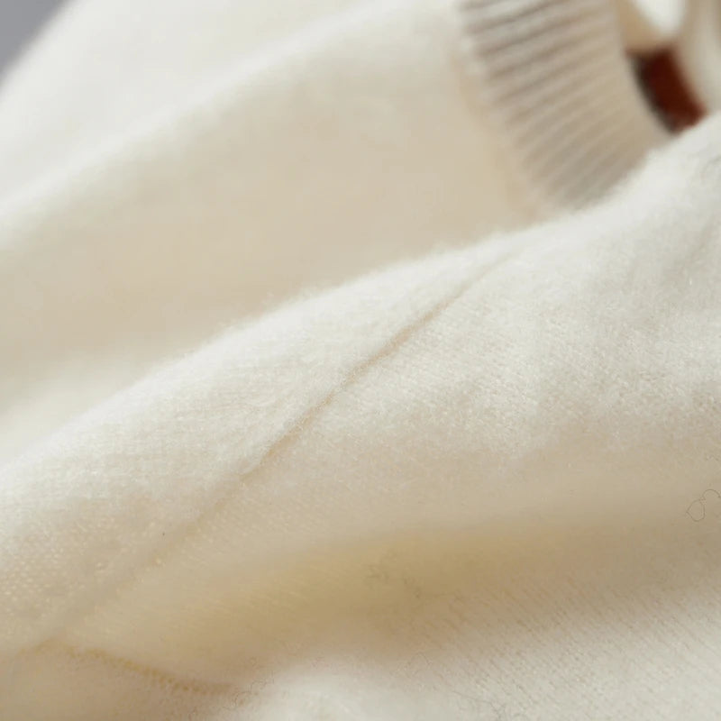 Thick Cashmere Patchwork Pullover