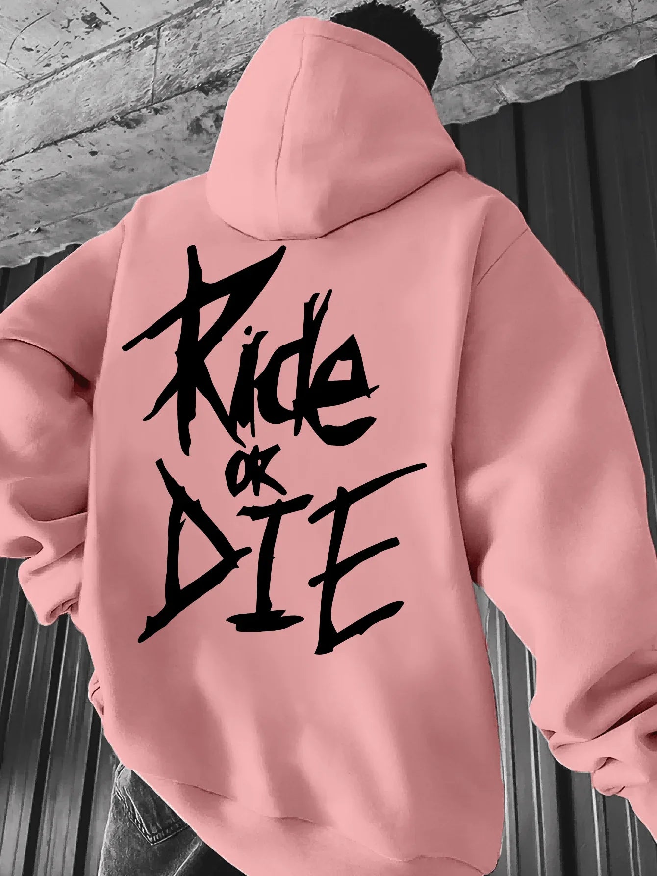 Ride or Die Printed Hip-Hop Hoodie